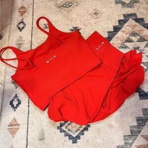 WILO Red Women's Leggings Set